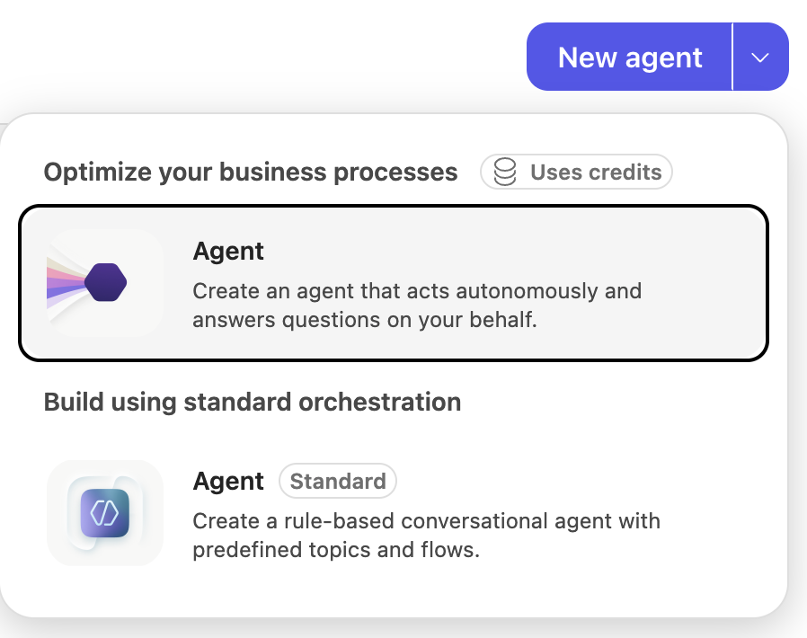 Selecting_agent_in_the__Optimize_your_business_processes___section_in__Microsoft_Copilot_Studio__.png