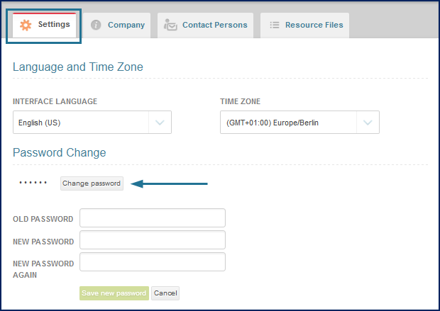 Settings tab